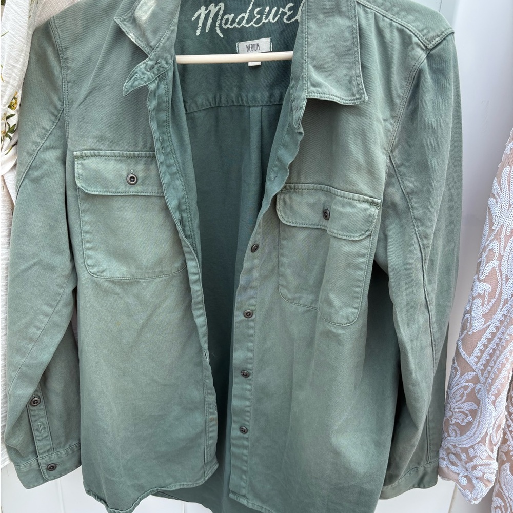 Madewell Sage Green Utility Shirt